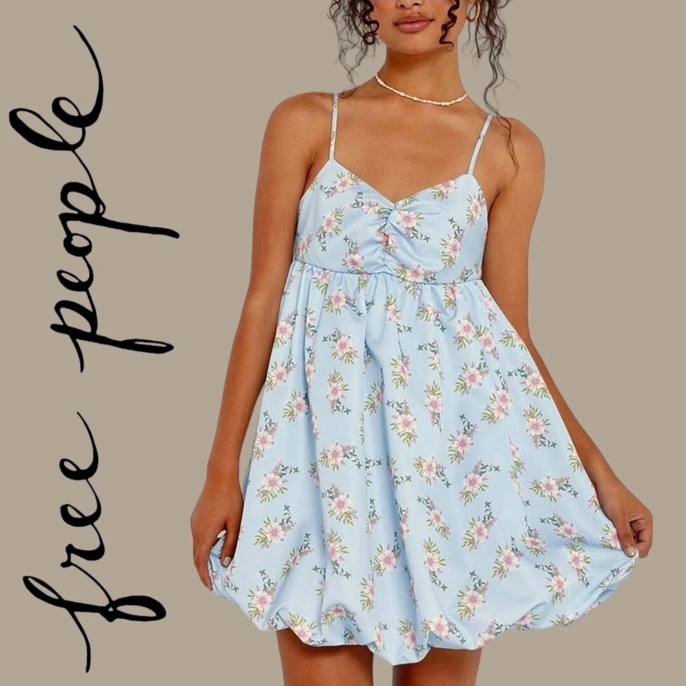 NEW Free People In A Bubble Floral Babydoll Dress sz M